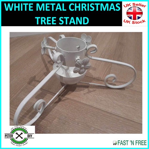 White metal christmas tree - christmas,