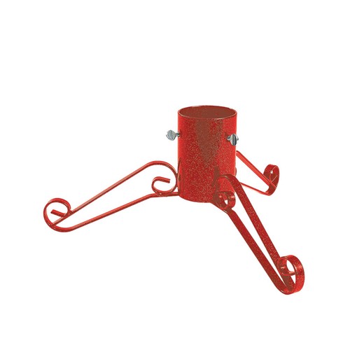Red metal christmas tree stand - red,